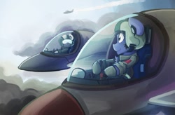 Size: 1103x725 | Tagged: safe, artist:saxopi, pony, aircraft, clothes, uniform