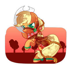 Size: 2148x1962 | Tagged: safe, artist:andromedasparkz, derpibooru import, applejack, earth pony, pony, applejack's hat, bridle, cowboy hat, female, hat, mare, rearing, rope, saddle, simple background, solo, tack, transparent background