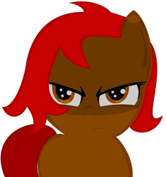 Size: 636x677 | Tagged: safe, artist:remareshadows, oc, oc:midnightdesire, pony, angry, female, filly