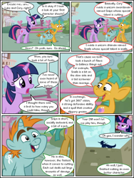 Size: 600x800 | Tagged: safe, artist:dragontrainer13, artist:newbiespud, edit, edited screencap, screencap, mare do well, snails, snips, twilight sparkle, unicorn twilight, pony, unicorn, collaboration, comic:friendship is dragons, cape, clothes, colt, comic, dialogue, female, hat, male, mare, screencap comic