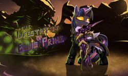 Size: 2350x1400 | Tagged: safe, artist:sw1tchbl4de, twilight sparkle, twilight sparkle (alicorn), alicorn, clothes, crossover, fanfic, fanfic art, fanfic cover, glowing eyes, infestation, starcraft