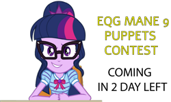 Size: 3555x2119 | Tagged: safe, artist:cartoonmasterv3, sci-twi, twilight sparkle, equestria girls, eqg mane 9 puppets contest, solo