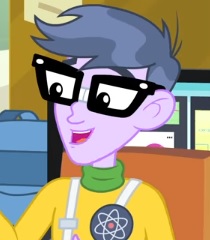 Size: 210x240 | Tagged: safe, screencap, microchips, better together, equestria girls, forgotten friendship, clothes, cropped, glasses, male, smiling