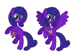 Size: 2732x2048 | Tagged: safe, artist:turnaboutart, twilight sparkle, twilight sparkle (alicorn), alicorn, pony, unicorn, bracelet, disguise, female, jewelry, moonrise luminescence, necklace, rearing, simple background, transparent background