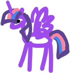 Size: 690x720 | Tagged: safe, artist:xenophilie, derpibooru exclusive, twilight sparkle, twilight sparkle (alicorn), alicorn, pony, 1000 hours in ms paint, female, majestic as fuck, mare, minimalist, modern art, quality, simple background, solo, transparent background