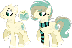 Size: 4324x2846 | Tagged: safe, artist:sh3llysh00, oc, oc:crystal fruit, earth pony, pony, bald, clothes, magical lesbian spawn, male, offspring, parent:applejack, parent:coloratura, parents:rarajack, scarf, simple background, solo, stallion, transparent background