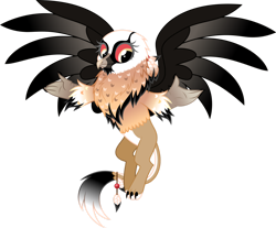 Size: 1600x1326 | Tagged: safe, artist:whitekitsuneko, oc, griffon, colored wings, female, simple background, solo, spread wings, transparent background, wings