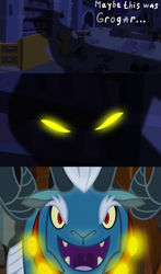 Size: 1000x1700 | Tagged: safe, edit, edited screencap, screencap, grogar, pony of shadows, castle mane-ia, the beginning of the end, comparison, theory