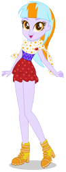 Size: 744x1916 | Tagged: safe, artist:razorbladetheunicron, oc, oc only, oc:citrus surprise, equestria girls, base used, boots, clothes, cute, cutie mark, high heel boots, lateverse, miniskirt, next generation, offspring, parent:flitter, parent:thunderlane, parents:flitterlane, scarf, shoes, simple background, skirt, solo, transparent background