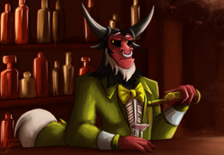 Size: 1250x864 | Tagged: safe, artist:jamescorck, lord tirek, centaur, alcohol, barista, clothes, male, solo