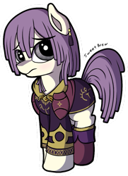 Size: 609x841 | Tagged: safe, artist:sweetbrew, earth pony, pony, bernadetta von varley, female, fire emblem, fire emblem: three houses, mare