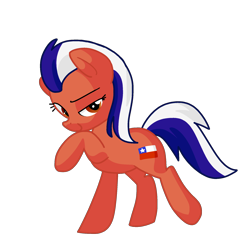 Size: 2000x1999 | Tagged: safe, artist:andromedasparkz, oc, earth pony, pony, chile, female, mare, ponified, raised eyebrow, simple background, smug, solo, transparent background