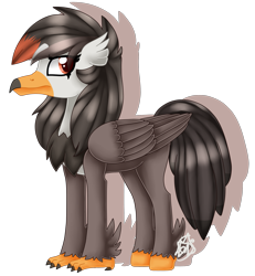 Size: 1821x1973 | Tagged: safe, artist:spokenmind93, hippogriff, pony, female, pokémon, ponified, staraptor