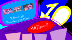 Size: 1152x648 | Tagged: safe, derpibooru import, edit, pinkie pie, twilight sparkle, twilight sparkle (alicorn), alicorn, earth pony, pony, a trivial pursuit, button, game show, hooves, illustrator, mlp s9 countdown, photoshop, screen, twilynanas
