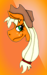 Size: 642x1025 | Tagged: safe, artist:goldentigeress14, derpibooru import, applejack, earth pony, pony, abstract background, female, mare, solo