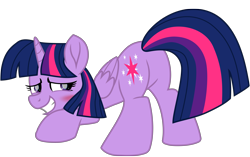 Size: 10167x6397 | Tagged: safe, artist:ejlightning007arts, twilight sparkle, twilight sparkle (alicorn), alicorn, pony, blushing, butt, cute, face down ass up, plot, sexy, simple background, stupid sexy twilight, transparent background, twibutt, vector