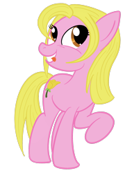 Size: 1600x2100 | Tagged: safe, artist:sixes&sevens, earth pony, pony, doctor who, female, mare, ponified, rose tyler, simple background, tongue out, transparent background