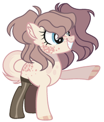 Size: 828x970 | Tagged: safe, artist:bxby-mochi, oc, earth pony, pony, clothes, female, mare, simple background, socks, solo, transparent background