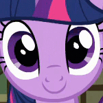 Size: 150x150 | Tagged: safe, twilight sparkle, pony, animated, blinking, cute, gif, looking at you, mlpforums, profile picture, solo, twiabetes