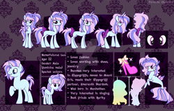 Size: 1280x820 | Tagged: safe, artist:paradiseskeletons, oc, oc:tailored lace, pony, reference sheet