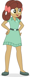 Size: 1906x4900 | Tagged: safe, artist:punzil504, yona, equestria girls, belt, clothes, cute, dress, equestria girls-ified, female, open mouth, shoes, simple background, smiling, solo, transparent background, yonadorable