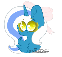 Size: 711x650 | Tagged: safe, artist:kittenkat20022, oc, oc:fleurbelle, alicorn, pony, alicorn oc, bow, chest fluff, ear fluff, female, hair bow, mare, wingding eyes