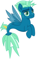 Size: 950x1500 | Tagged: safe, artist:cloudyglow, artist:dashiesparkle, sky stinger, seapony (g4), movie accurate, seaponified, species swap