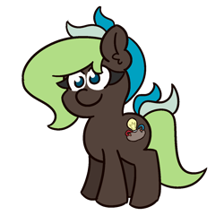 Size: 1200x1200 | Tagged: safe, artist:threetwotwo32232, oc, oc only, oc:bright idea, earth pony, pony, female, mare, simple background, solo, transparent background