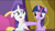 Size: 1374x776 | Tagged: safe, derpibooru import, screencap, rarity, twilight sparkle, twilight sparkle (alicorn), alicorn, pony, unicorn, dragon dropped, cropped, crossed hooves, cute, duo, female, floppy ears, looking at each other, mare, open mouth, raribetes, sitting, smiling, twiabetes