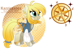 Size: 1024x676 | Tagged: safe, artist:kazziepones, oc, earth pony, pony, chameleon, female, mare, pirate outfit, solo