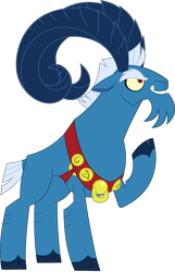 Size: 4381x6788 | Tagged: safe, artist:koolfrood, grogar, the beginning of the end, .ai available, absurd resolution, cloven hooves, male, raised hoof, ram, simple background, solo, transparent background, vector