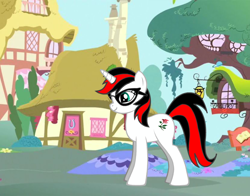 Size: 830x650 | Tagged: safe, oc, oc only, oc:rose bud, pony, unicorn, pony creator, golden oaks library, ponyville, solo