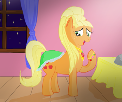 Size: 503x419 | Tagged: safe, artist:cyb3rwaste, derpibooru import, applejack, earth pony, pony, alternate hairstyle, applejewel, element of honesty