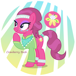 Size: 1412x1412 | Tagged: safe, artist:razorbladetheunicron, lotus blossom, saffron masala, oc, oc only, earth pony, pony, alternate universe, bandana, base used, clothes, cutie mark, eyeshadow, female, fusion, headband, lateverse, makeup, mare, shirt, solo, transparent background