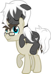 Size: 1804x2607 | Tagged: safe, artist:zacatron94, oc, oc:blank novel, oc:captain white, pegasus, pony, unicorn, female, glasses, male, mare, ponies riding ponies, simple background, stallion, transparent background, whitenovel