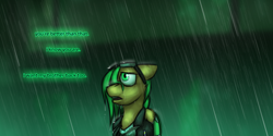 Size: 1280x640 | Tagged: safe, artist:captainhoers, oc, oc only, oc:atom smasher, cyborg, pegasus, pony, the sunjackers, canterlot, cyberpunk, female, mare, new canterlot