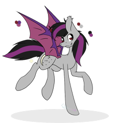 Size: 641x687 | Tagged: safe, artist:chazmazda, oc, oc only, bat pony, pony, bat pony oc, colored, commission, flat colors, full body, simple background, sketch, solo, transparent background