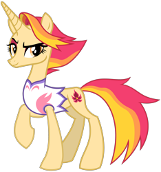 Size: 3000x3200 | Tagged: safe, artist:cheezedoodle96, fire flare, pony, unicorn, the summer sun setback, .svg available, clothes, female, looking at you, mare, raised eyebrow, raised hoof, simple background, solo, svg, transparent background, uniform, vector