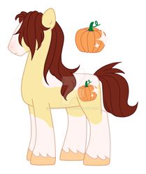 Size: 1024x1224 | Tagged: safe, artist:miatsukyyy, oc, oc:big apple shoes, earth pony, pony, deviantart watermark, male, obtrusive watermark, offspring, parent:applejack, parent:trouble shoes, parents:troublejack, simple background, solo, stallion, watermark, white background