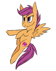 Size: 1401x1790 | Tagged: safe, artist:leaficun3, scootaloo, pony, simple background, solo, transparent background