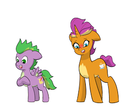 Size: 5668x4938 | Tagged: safe, artist:chedx, smolder, spike, pegasus, pony, unicorn, comic:claws and hooves, blushing, cup, cutie mark, female, filly, foal, not scootaloo, ponified, ponified smolder, ponified spike, quill, scroll, shocked, species swap, stressed, teacup