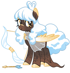 Size: 1600x1668 | Tagged: safe, artist:magicdarkart, oc, pegasus, pony, arrow, bow (weapon), bow and arrow, colored wings, deviantart watermark, female, mare, obtrusive watermark, simple background, solo, transparent background, watermark, weapon, wings