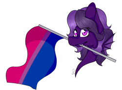 Size: 700x519 | Tagged: safe, artist:chazmazda, oc, oc only, bat pony, earth pony, pony, bat pony oc, bisexual, bisexual pride flag, bust, commission, female, flag, mare, pride, pride flag, shade, simple background, sketch, white background, ych result, your character here