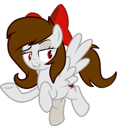 Size: 3400x3496 | Tagged: safe, artist:vice common, edit, oc, oc:whisper hope, pegasus, pony, bow, female, looking at you, mare, one hoof raised, red eyes, simple background, transparent background, vector, vector edit