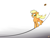 Size: 2000x1500 | Tagged: safe, artist:yakoshi, derpibooru import, applejack, earth pony, pony, gradient background, hat, nervous, newbie artist training grounds, solo, sweat, tightrope