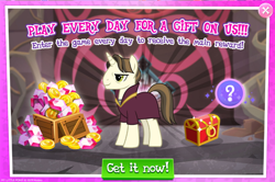 Size: 1040x689 | Tagged: safe, pony, advertisement, calendar, gameloft, gem, official