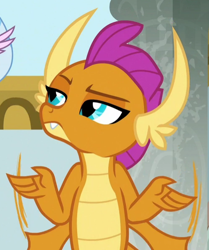 Size: 500x599 | Tagged: safe, screencap, silverstream, smolder, she's all yak, cropped