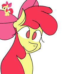 Size: 894x1000 | Tagged: safe, artist:treble clefé, apple bloom, earth pony, pony, bow, bust, cute, solo