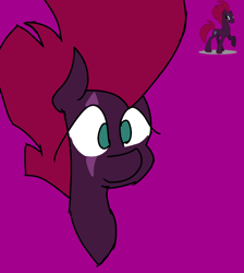 Size: 894x1000 | Tagged: safe, artist:dragonchaser123, artist:treble clefé, tempest shadow, earth pony, pony, broken horn, bust, cute, earth pony tempest shadow, eye scar, horn, race swap, scar, solo