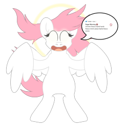 Size: 1800x1800 | Tagged: safe, artist:ponkus, oc, oc:sugar morning, pegasus, pony, meme, solo